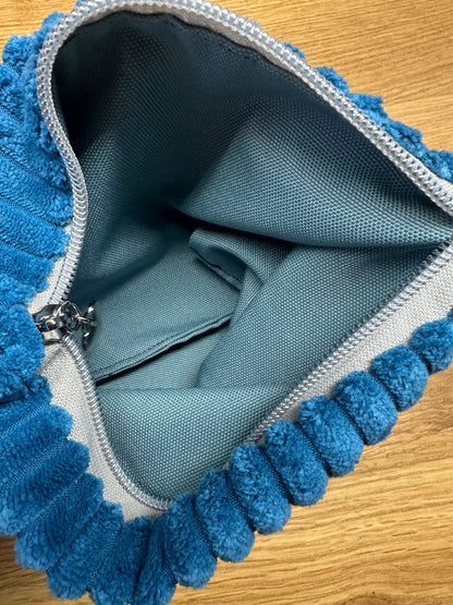 Kosmetikmäppchen blau mit silber Gr.*