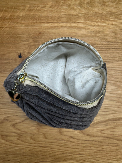 Kosmetikmäppchen braun mit gold Gr. XS