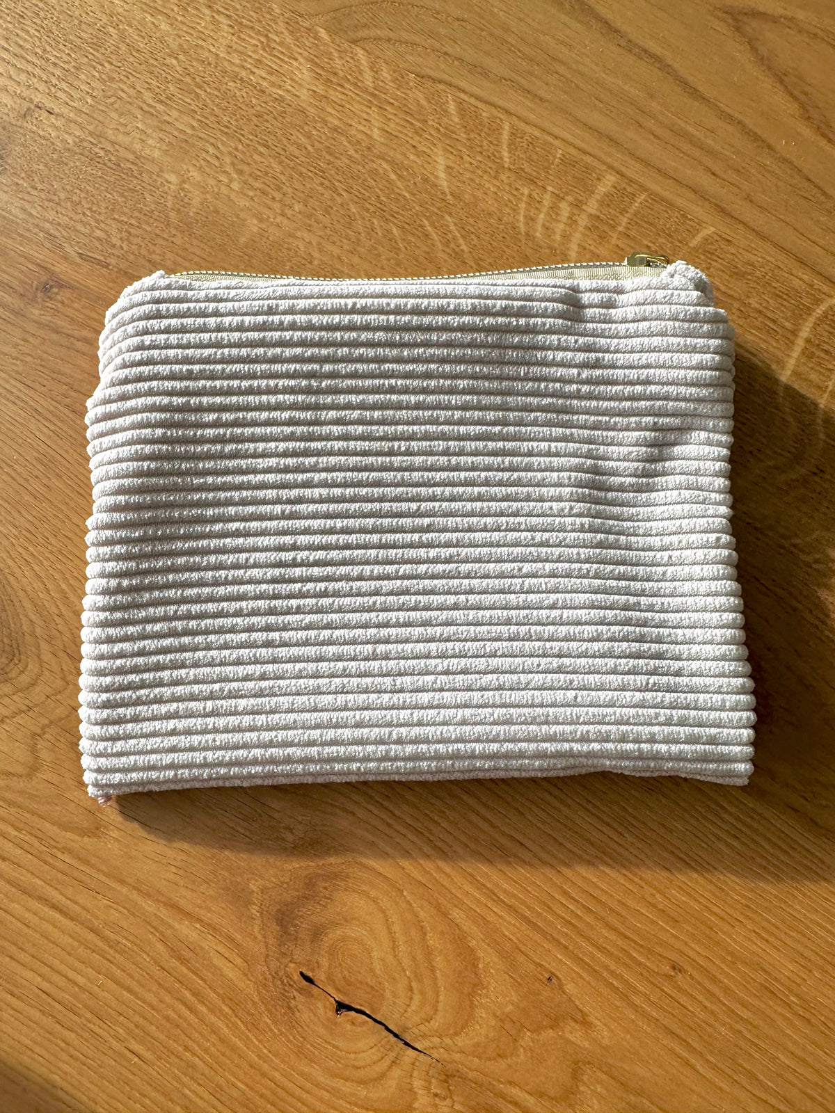 Kosmetikmäppchen beige mit gold Gr. XS