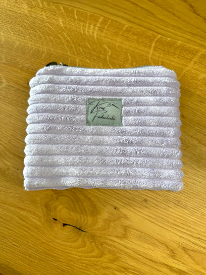 Kosmetikmäppchen Flieder mit silber Gr. XS