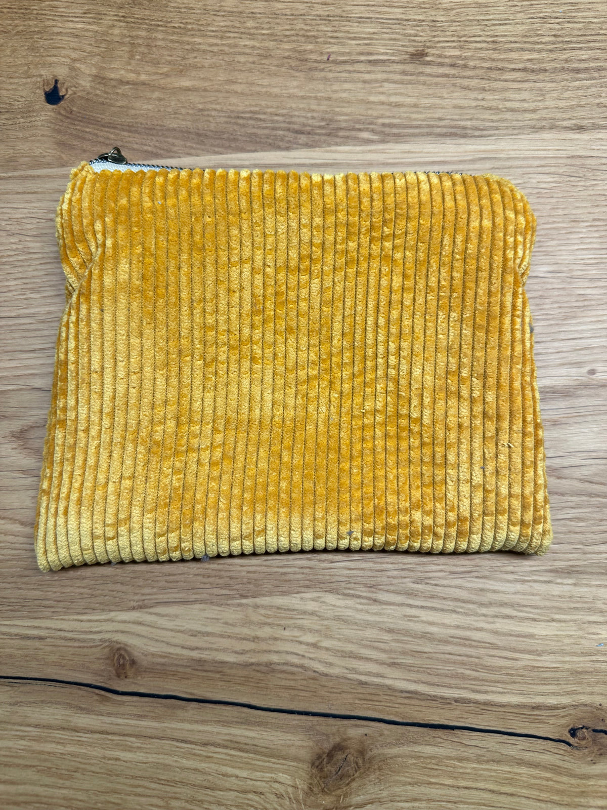 Kosmetikmäppchen ockergold mit Bronze Gr. XS