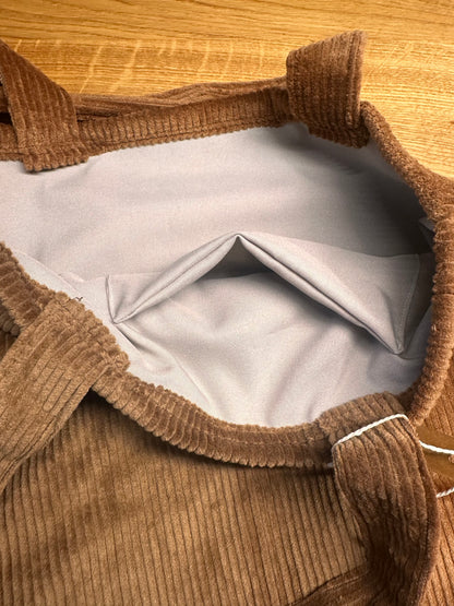 Shoppertasche - Cord - Braun