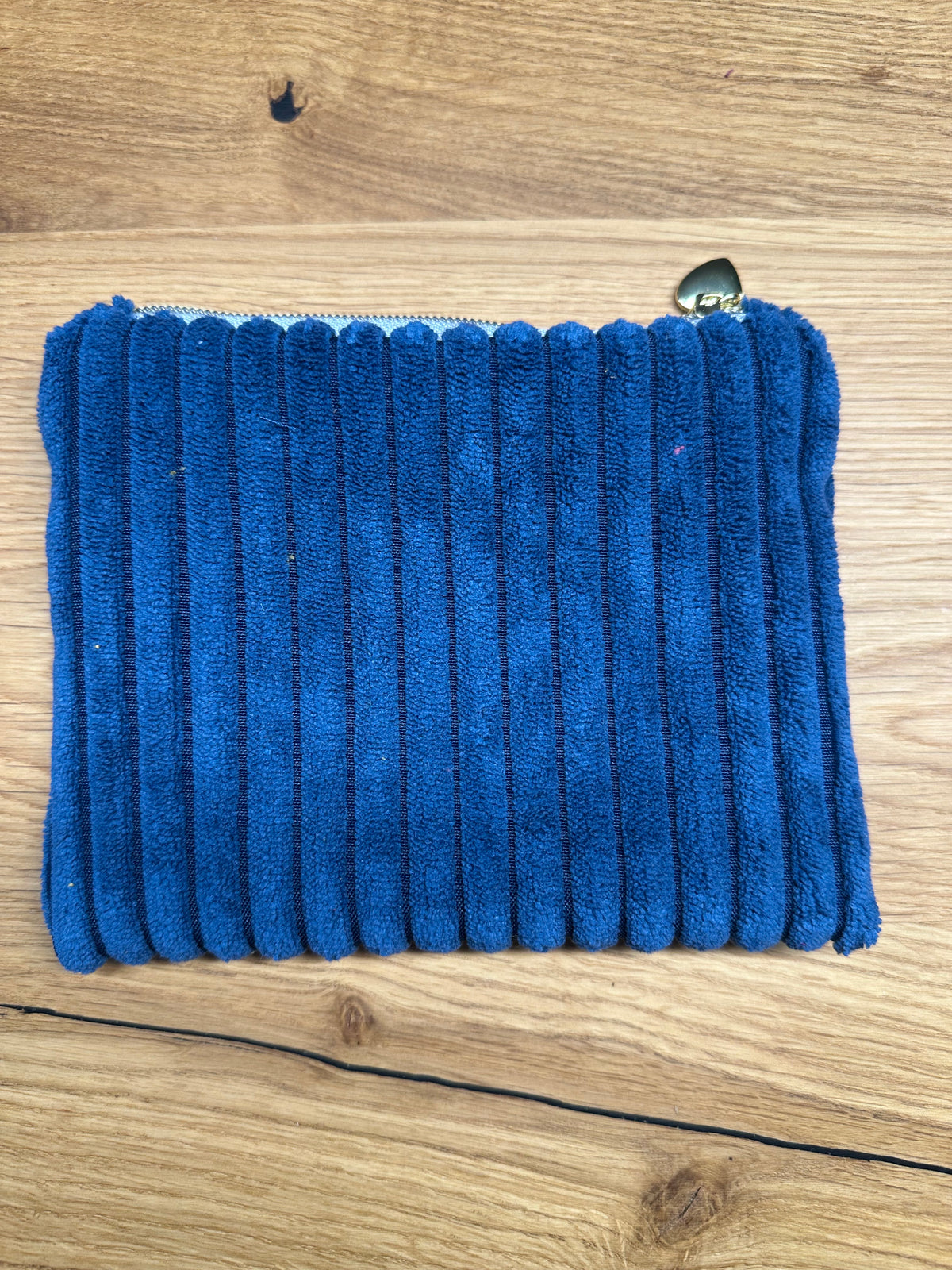 Kosmetikmäppchen blau mit gold Gr. XS