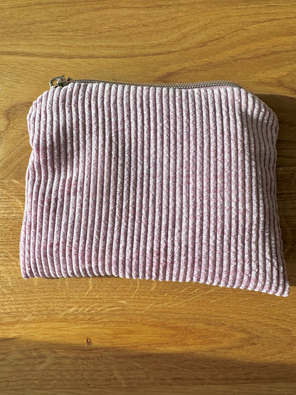 Kosmetikmäppchen rosa mit silber Gr. XS