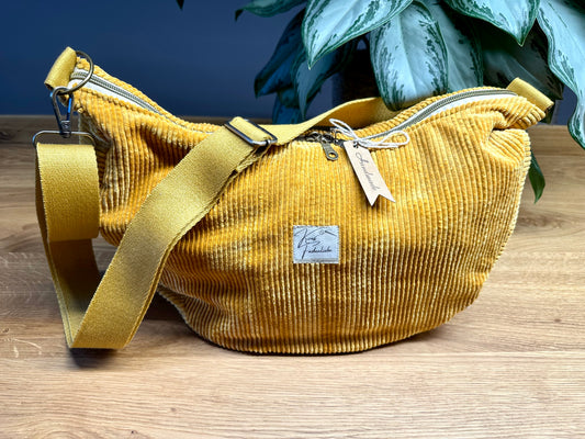 Bananentasche - Cord - ockergelb Gr. M