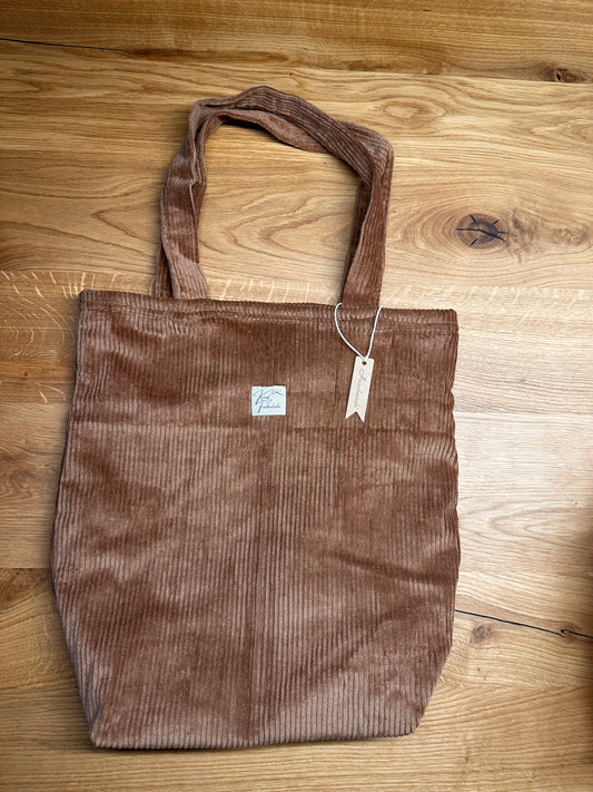 Shoppertasche - Cord - Braun