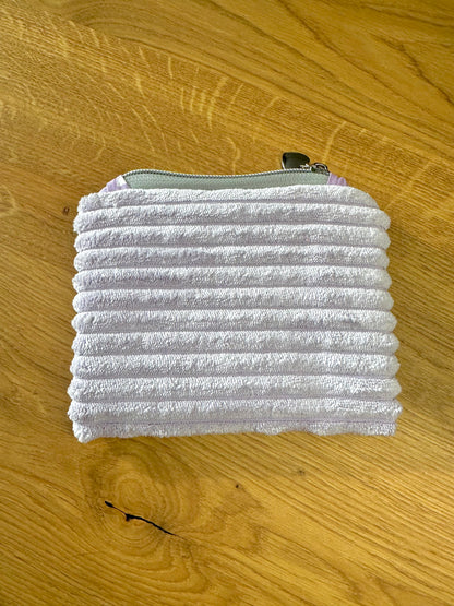Kosmetikmäppchen Flieder mit silber Gr. XS