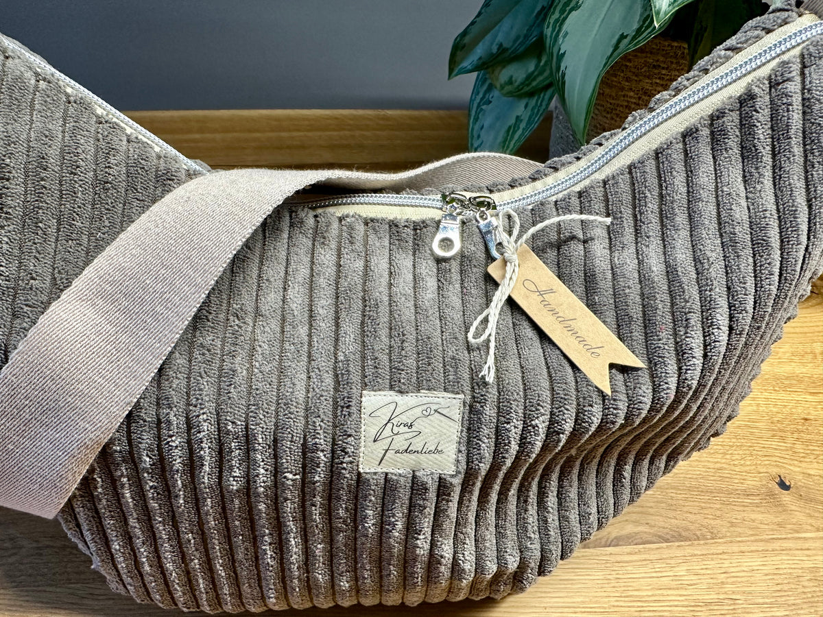 Bananentasche - Cord - Braun Gr. M