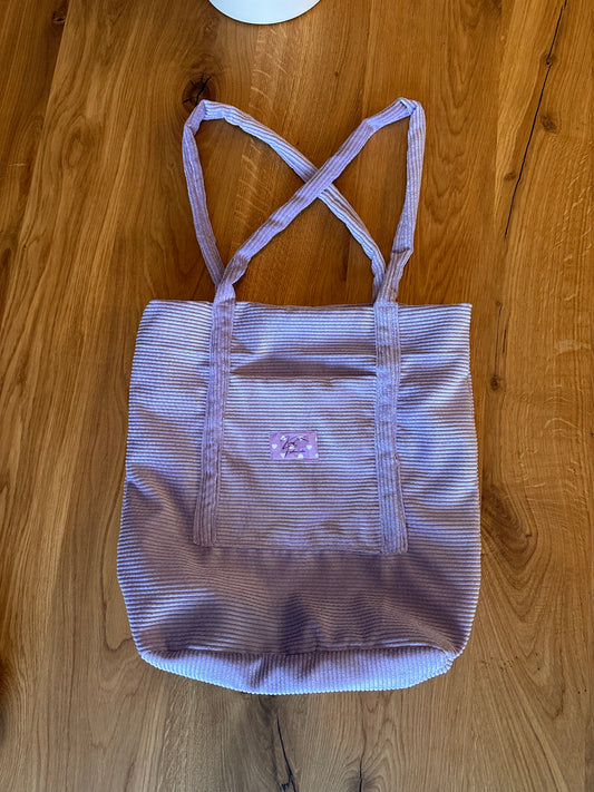 Shoppertasche - Cord - flieder
