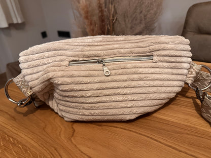 Bauchtasche Gr. M - Cord - Beige