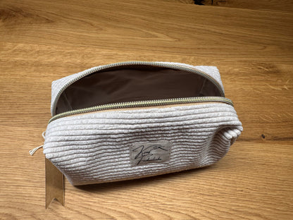 Kosmetiktasche - Cord - beige Gr. S/M