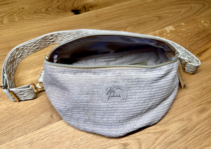 Bauchtasche Gr. M - Cord - Beige
