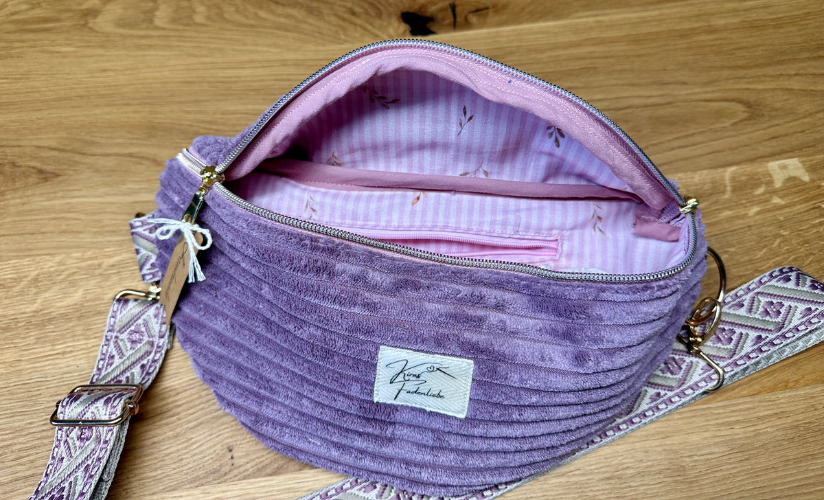 Bauchtasche Gr. M - Cord - rosé