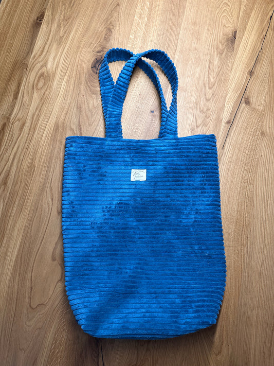 Shoppertasche - Cord - blau