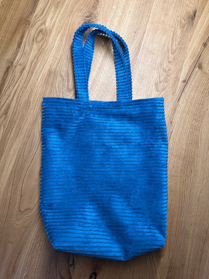 Shoppertasche - Cord - blau