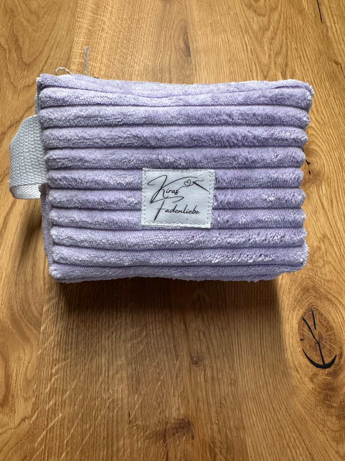 Kosmetiktasche - Cord - flieder Gr. M