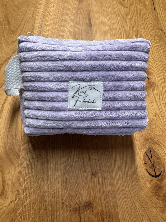 Kosmetiktasche - Cord - flieder Gr. M