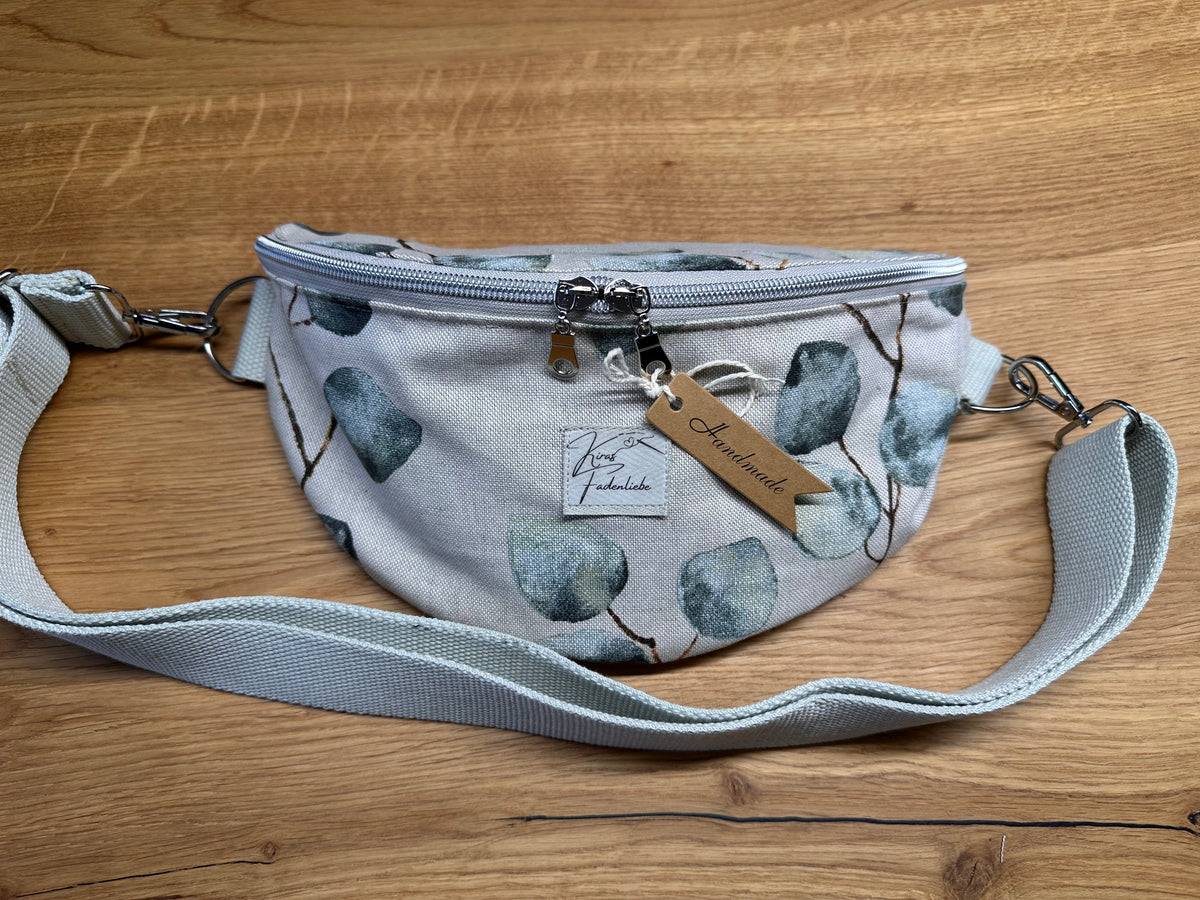 Bauchtasche Gr. M - Eukalyptus - Beige