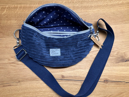 Bauchtasche Gr. M - Cord - Dark blue