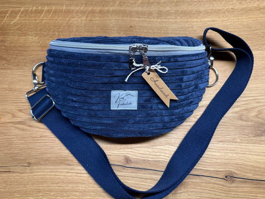 Bauchtasche Gr. M - Cord - Dark blue