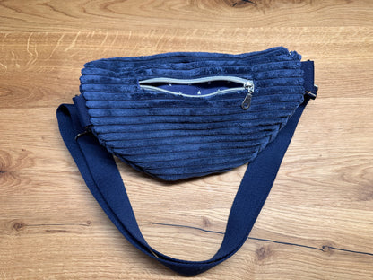 Bauchtasche Gr. M - Cord - Dark blue