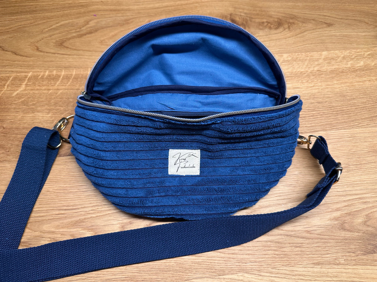 Bauchtasche Gr. M - Cord - Royal Blau