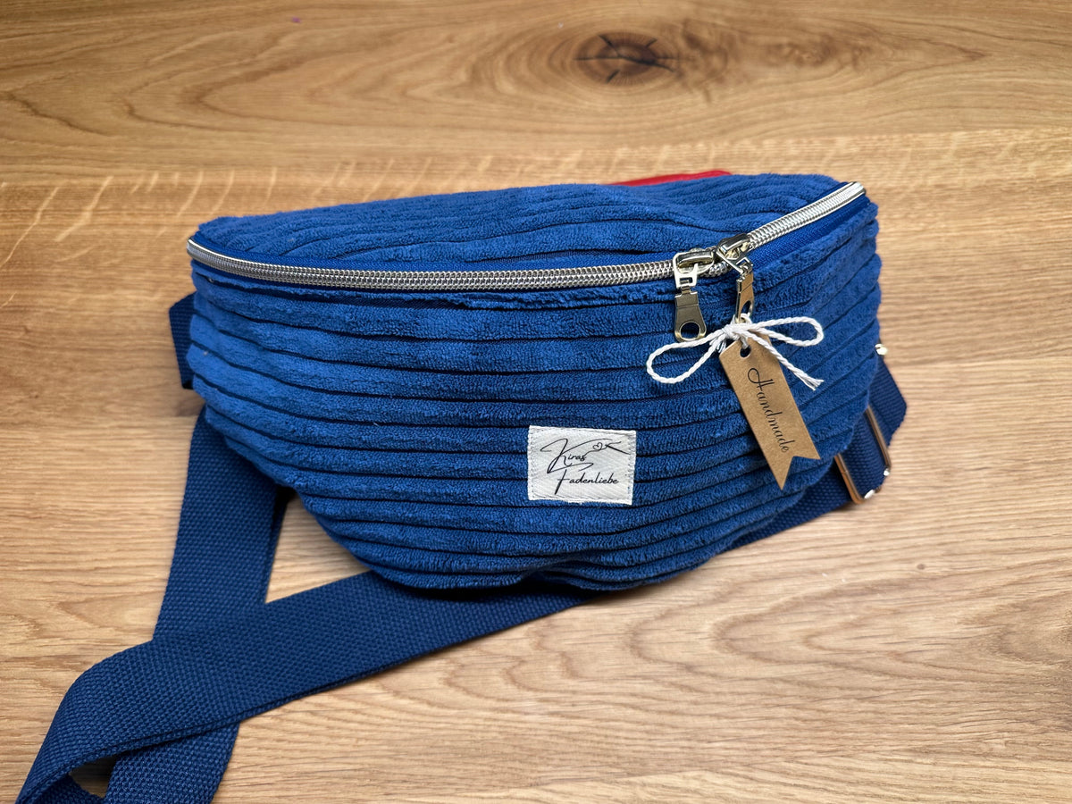 Bauchtasche Gr. M - Cord - Royal Blau