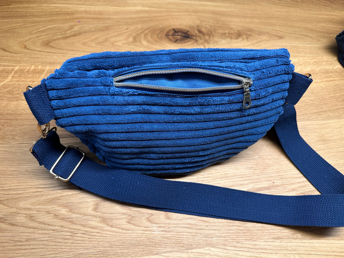 Bauchtasche Gr. M - Cord - Royal Blau