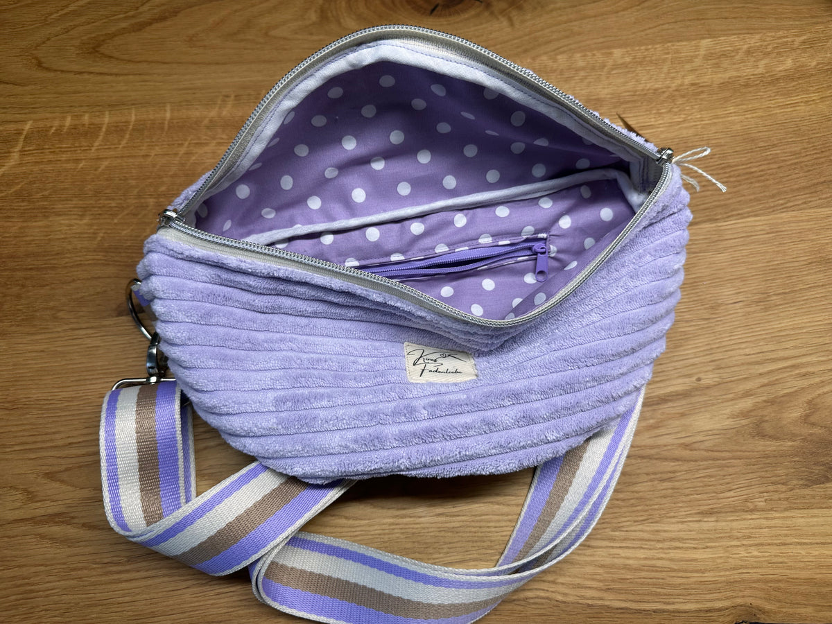 Bauchtasche Gr. M - Cord - Flieder