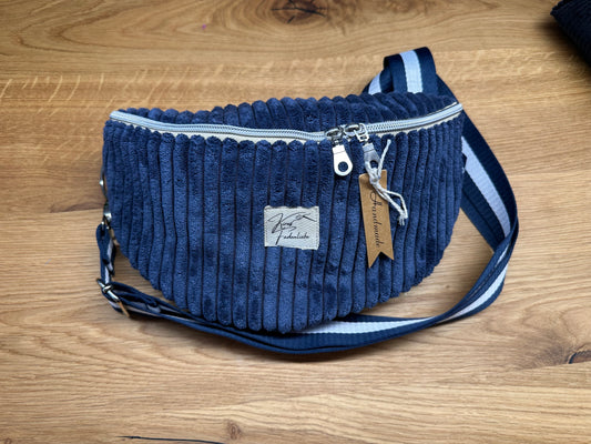 Bauchtasche Gr. M - Cord - Navy blue