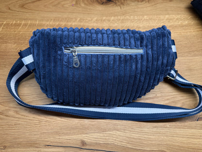 Bauchtasche Gr. M - Cord - Navy blue