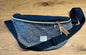 Bauchtasche Gr. L - Cord/Leopard - schwarz/beige
