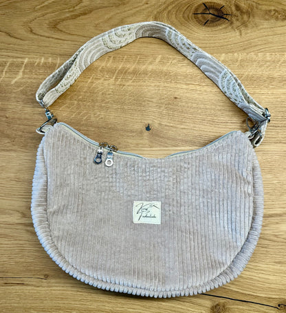 Bananentasche - Cord - beige Gr. S