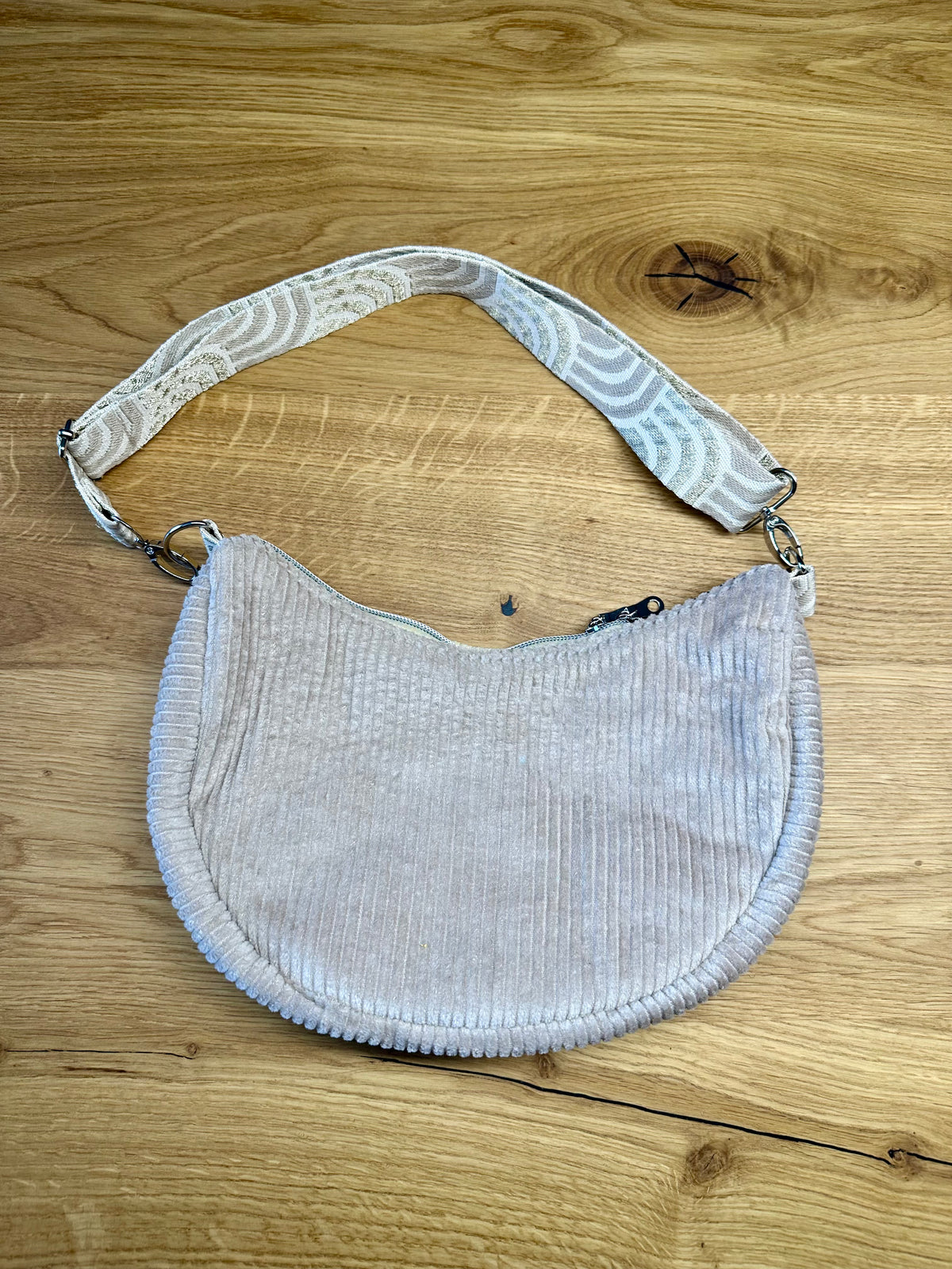 Bananentasche - Cord - beige Gr. S