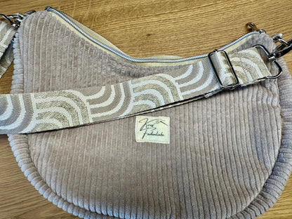 Bananentasche - Cord - beige Gr. S